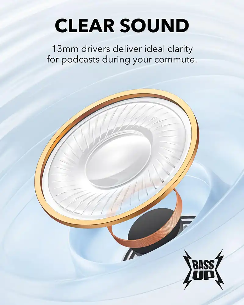 سماعات أذن أنكر ساوند كور K20I لاسلكية ، بلوتوث 5.3 ، مقاومة للماء ، أسود ، A3994H11