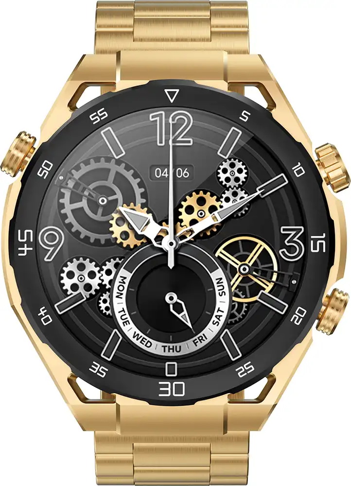 ساعة سمارت جي تاب، شاشة اموليد 1.43 بوصة تعمل باللمس، مقاومه للماء، بطارية 300 مللي أمبير، ذهبي، GT8