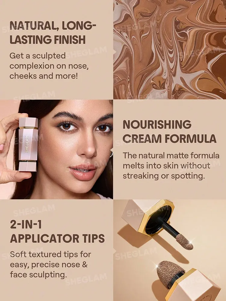 Sheglam Precision Sculpt Liquid Contour Duo, Warm Honey