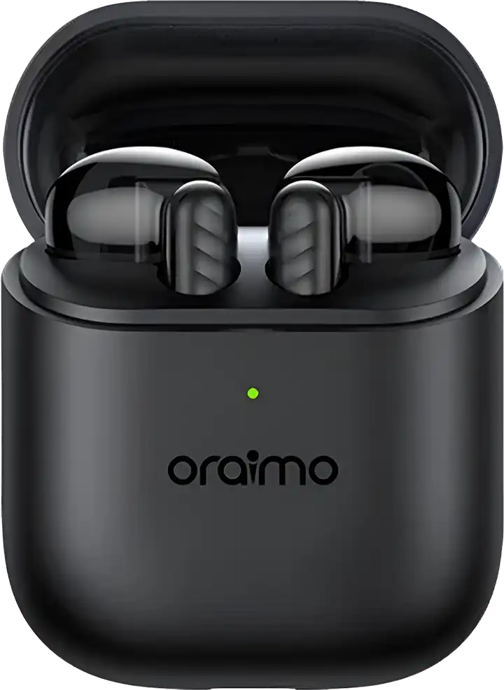 Oraimo Freepods Neo , Bluetooth 5.4 , Call Noise Cancellation , 6 Mic , Water Resistant , Speed Black , OTW-330S