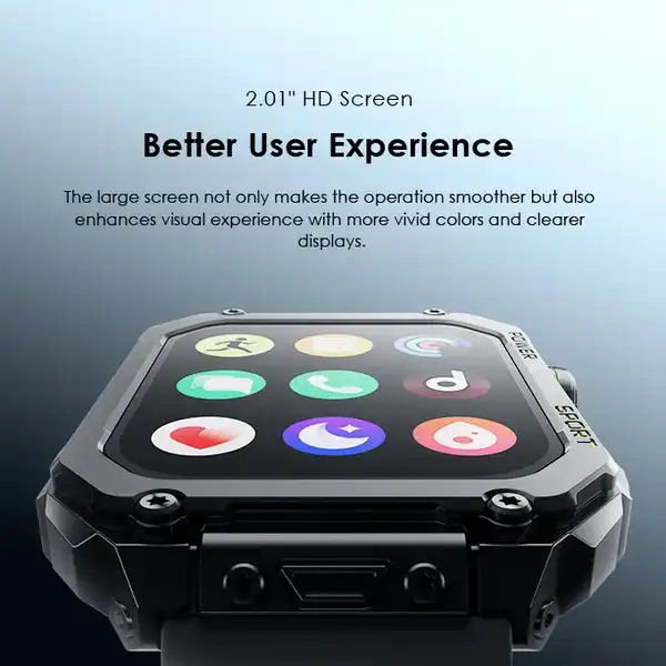 Oraimo Nova Smart Watch, 2.01 Inch HD Screen, Bluetooth , Waterproof , Light Chrome , OSW-802N