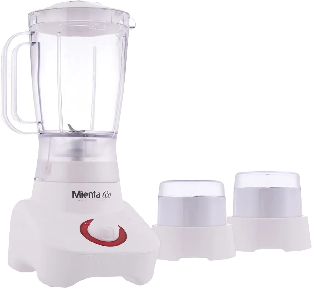 Mienta Electric Blender 600 Watt , 1.5 Liter, stainless bowl,white BL1221A-P10