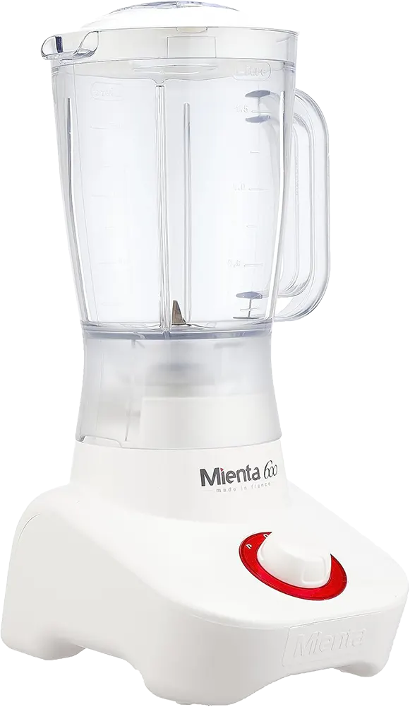 Mienta Electric Blender 600 Watt , 1.5 Liter, stainless bowl,white BL1221A-P10