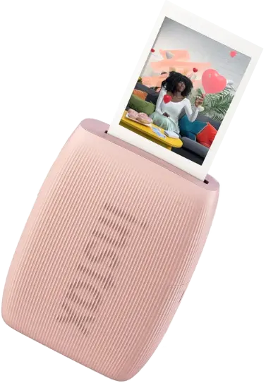 Fujifilm Instax Mini Link 3 Mobile Printer, Bluetooth 5.1, 64x62mm Image Size, 265 Colors, 15 Second Print, Rose Pink