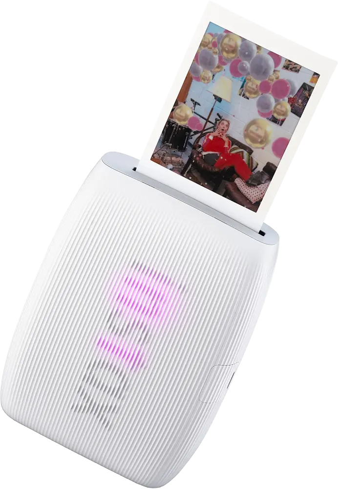 Fujifilm Instax Mini Link 3 Mobile Printer, Bluetooth 5.1, 46mm x 62mm Image Size, 265 Colors, 15-Second Print, Clay White