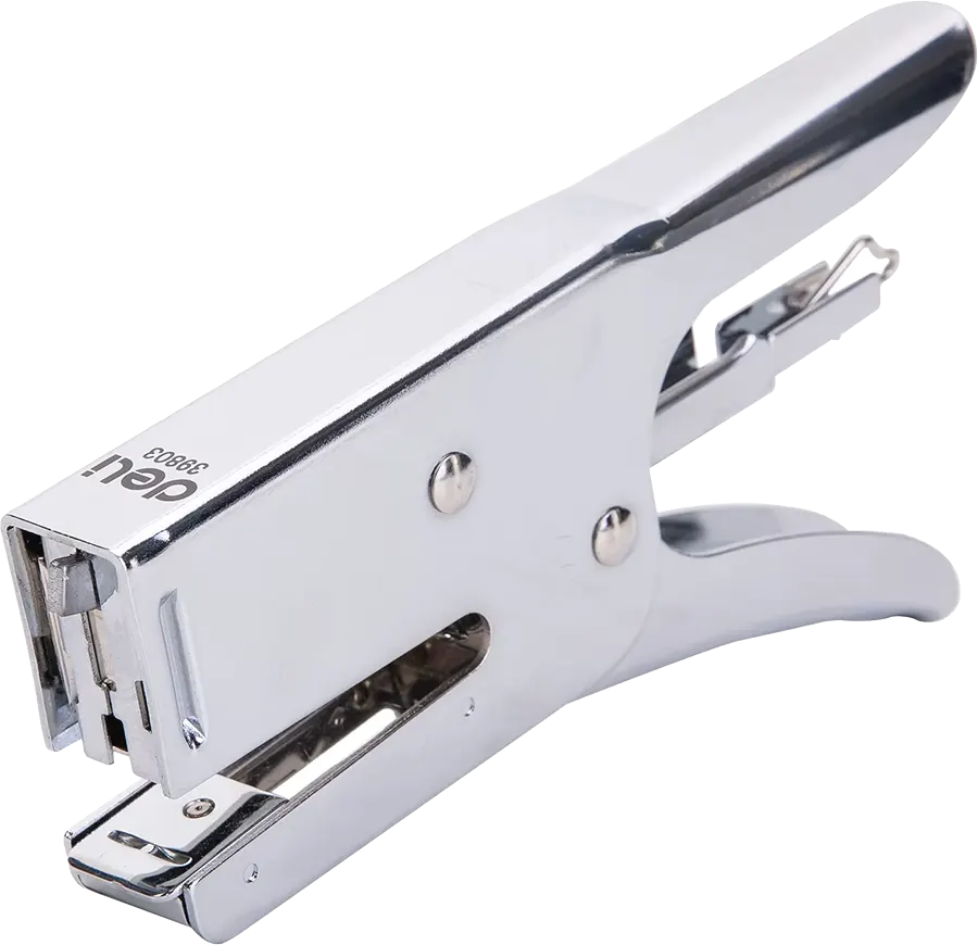 Deli Metal Office Stapler, Quick Use, Silver E39803