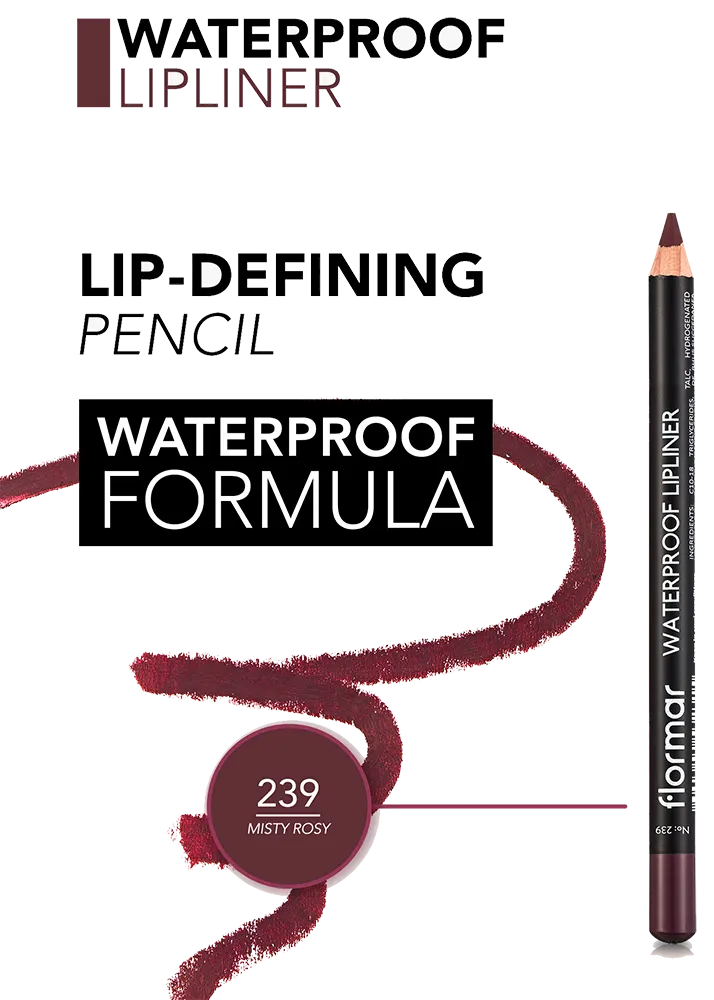 Flormar Waterproof Lipliner, 239 Misty Rose