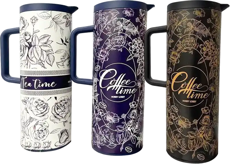 Andalusian Tea Thermos, 1 Liter, White*Blue, 2689