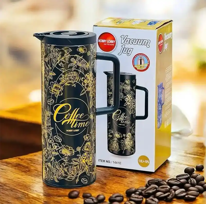 Andalusian Tea Thermos, 1 Liter, White*Blue, 2689