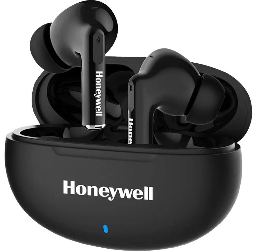 سماعة أذن لاسلكية هانيويل، بلوتوث 5.3، مقاومة للماء ipx4، وقت تشغيل 26 ساعة، شحن سريع، اسود، V1200