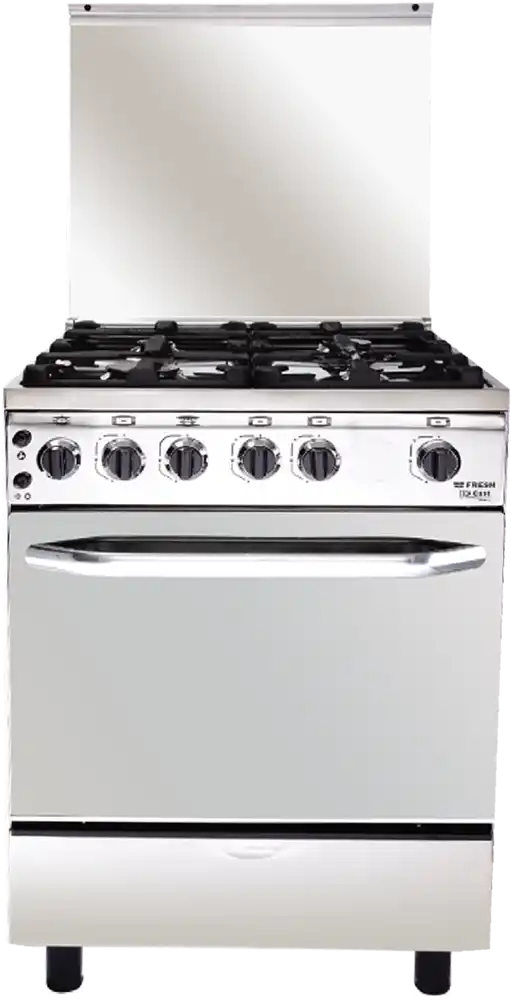 بوتاجاز فريش هاي كاست 60*60 سم، 4 شعلة، ستانلس، فضي