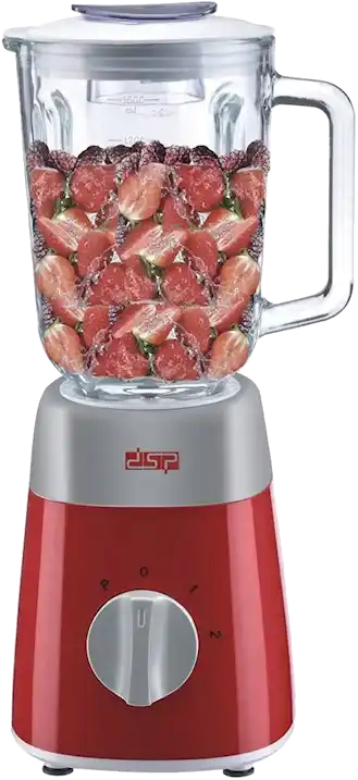 خلاط كهربائي دي إس بي، 500 وات، 1.5 لتر، أحمر KJ2038