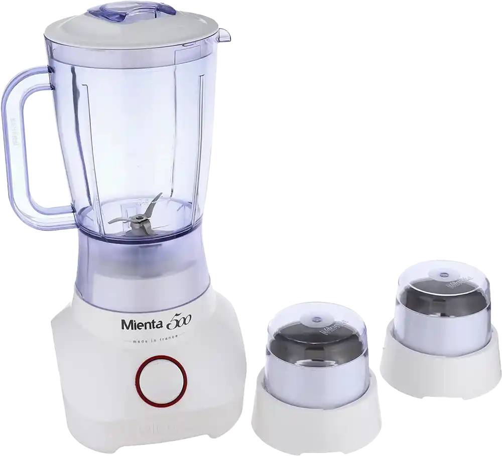 Mienta Blender 500W, 1.5L, Grinder and Chopper, White, Model BL1251A