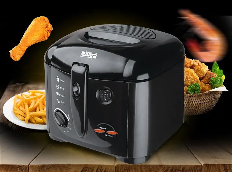 قلاية زيت دي اس بي 1.5 لتر، 1400 وات، أسود، موديل KB2002