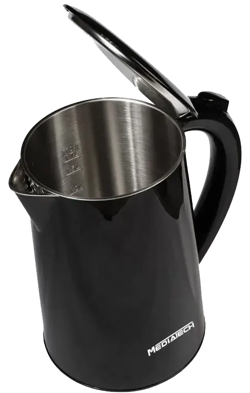 MediaTech Smart Water Kettle , 1.7L , 2200W , Digital Touch Screen , Black , MT-KDS001