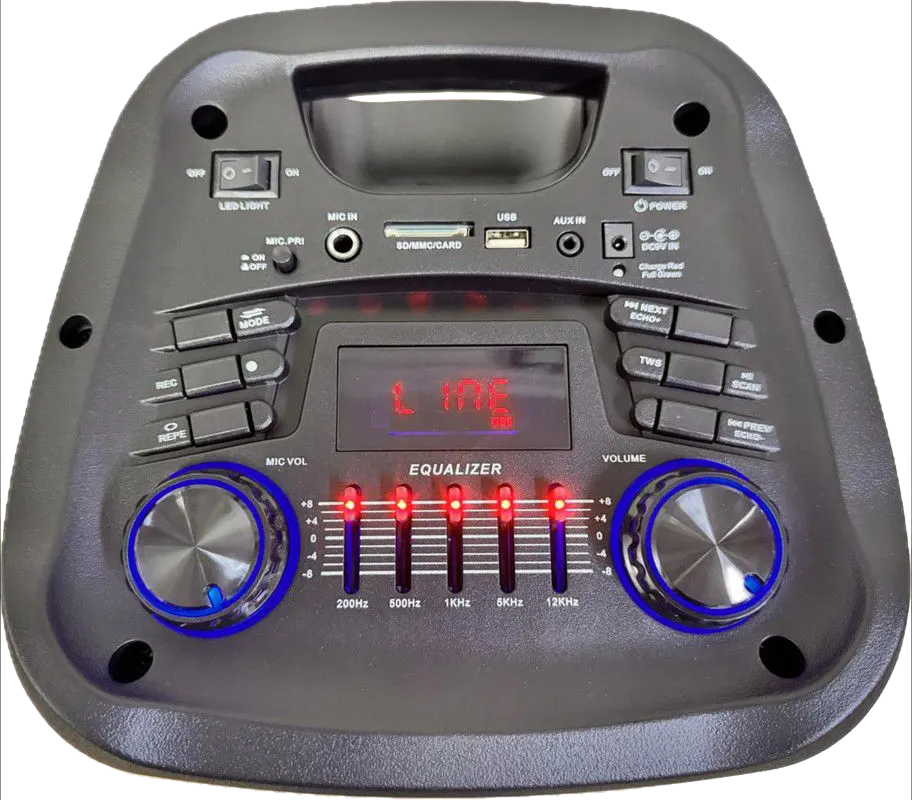 Platinum Subwoofer Speakers, Bluetooth, USB Port, LED Lighting, Digital Display, Black, AH-10600