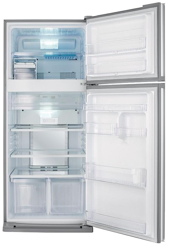 ثلاجة شارب نوفروست ، 450 لتر ، 2 باب ، شاشة ديجيتال ، تكنولوجيا الأنفرتر ، باب زجاجي ، سيلفر ، SJ-GV58G-SL