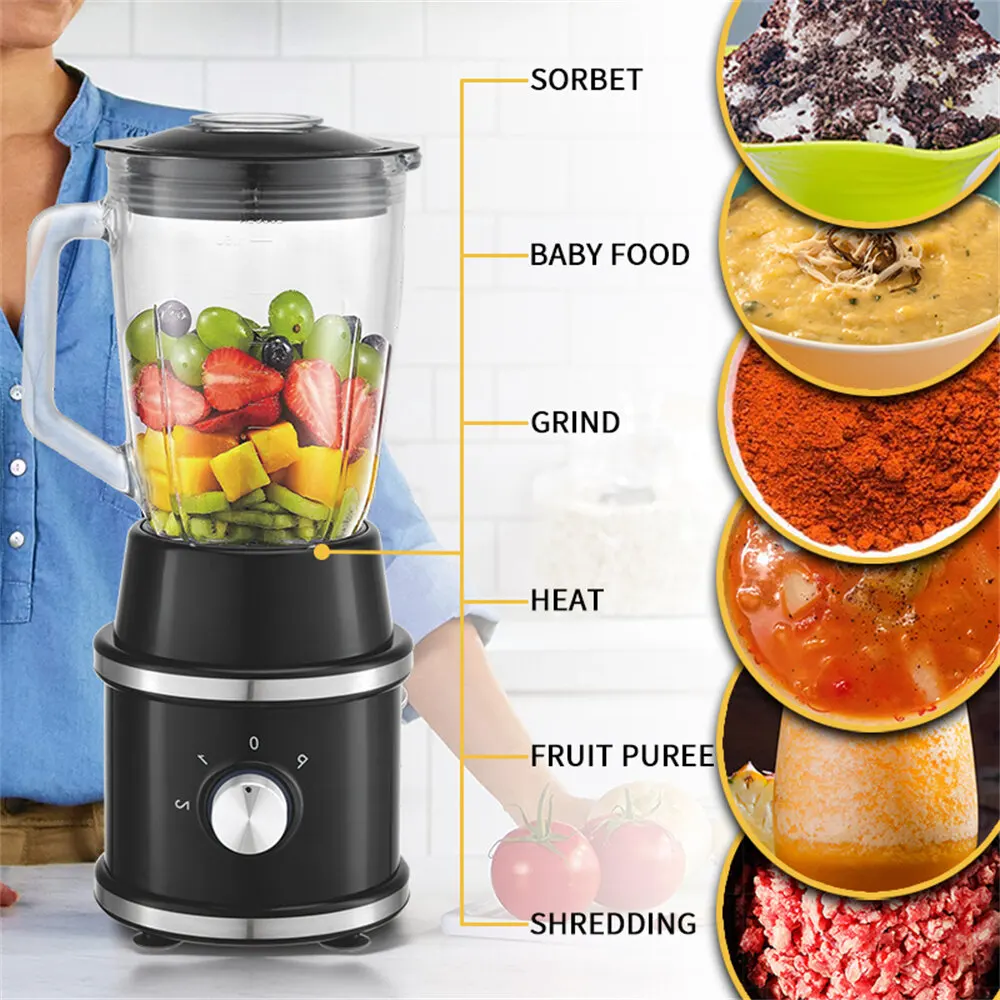 DSP 2-in-1 Electric Blender, 350W, 1.5L, with Grinder, Black, KJ 2096