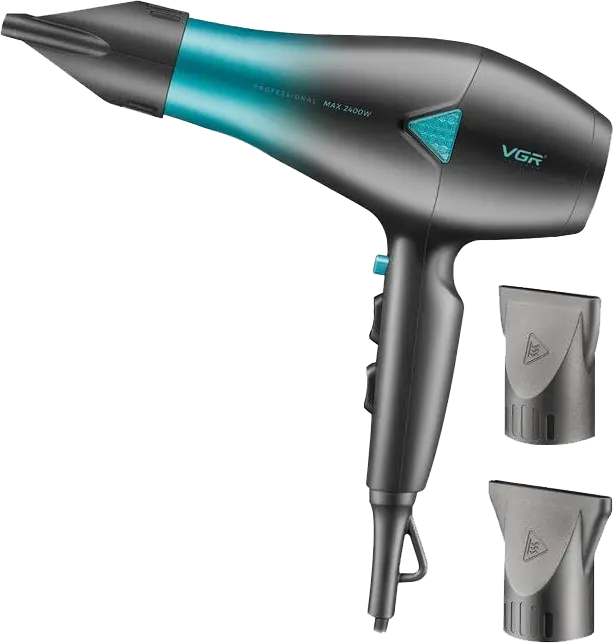 Hair Dryer VGR, 2000-2400 Watt, 2 Speeds, Black, V-455