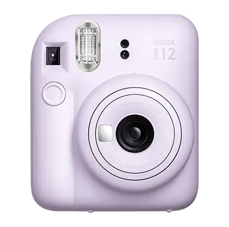 Fujifilm Instax Mini 12 Instant Camera, 60mm, Auto Film Eject, Built-in Flash, Lilac Purple