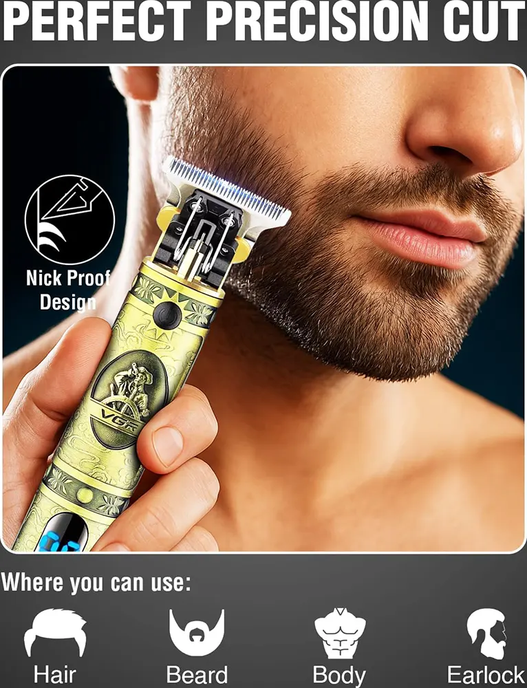 VGR Electric Hair Clipper for men, for dry use, Multi color, V-228