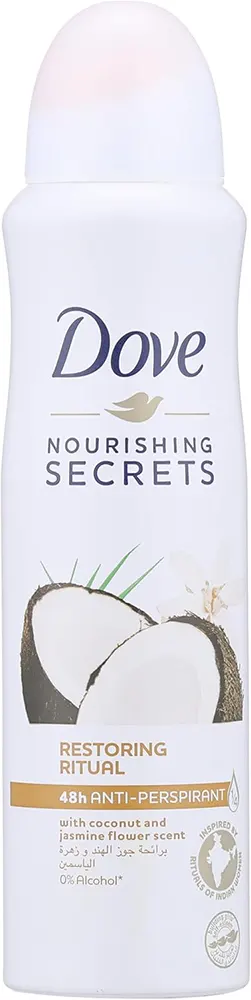Dove Nourishing Secrets Restoring Ritual Anti Perspirant Spray With Coconut And Jasmine Flower Scent, 150 Ml