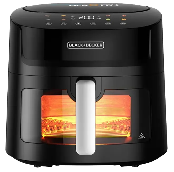 Black & Decker 8x1 Air Fryer, 1800 Watts, 7.2 Liters, Digital Touch Screen, Black, AF7210, (Ansia Warranty) (Agent Warranty)