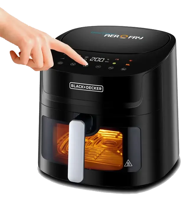 Black & Decker 8x1 Air Fryer, 1800 Watts, 7.2 Liters, Digital Touch Screen, Black, AF7210, (Ansia Warranty) (Agent Warranty)