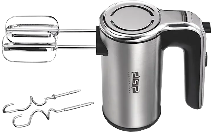 DSP Egg Beater, 200 Watt, 5 Speeds, Stainless Steel, Silver, KM 2073