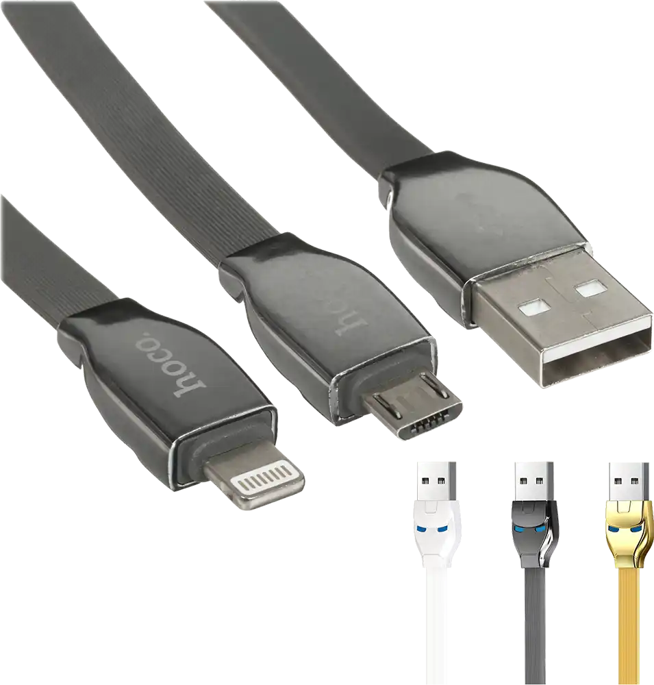 كابل شحن هوكو ستيل لايتنينج، مايكرو يو إس بي، متعدد الألوان، U14