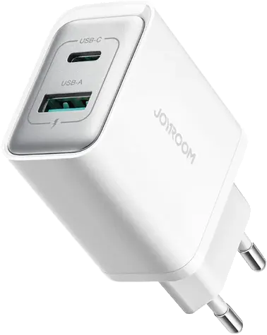 شاحن جوي روم ،30 وات ، منفذين ،شحن سريع ، أبيض ،  JR-TCF15