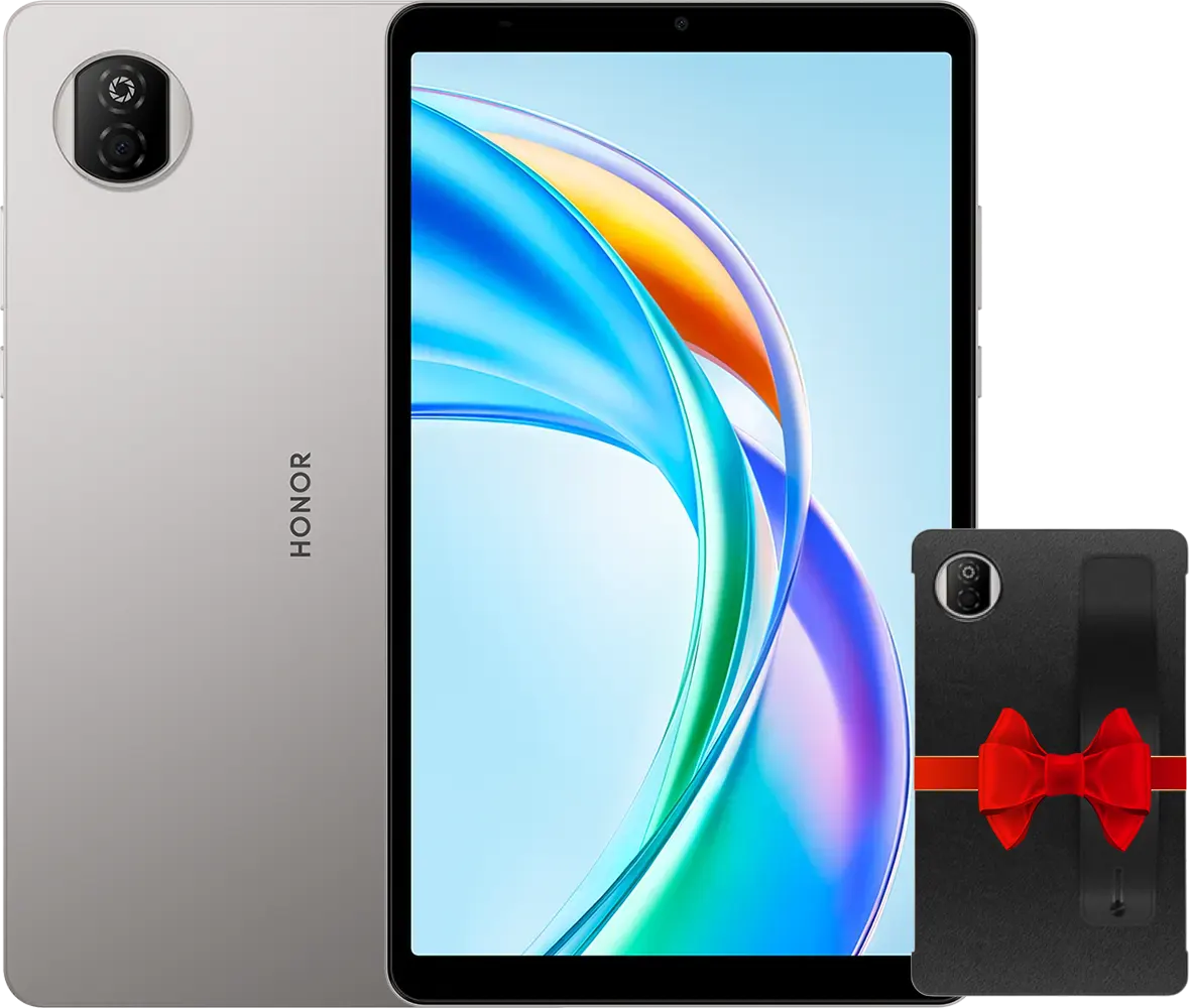 تابلت هونر باد X7، شاشة 8.7 بوصة، ذاكرة 128 جيجابايت، رامات 4 جيجابايت، واي فاي، رمادي + جراب مجاناً