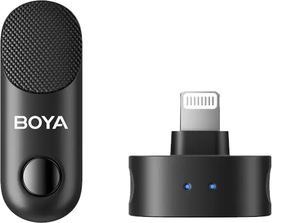 BOYA Magic 02 Wireless Microphone, AI Noise Reduction, 2.4GHz Frequency, 100m Range, Multi-Use, Black