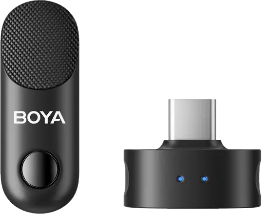 BOYA Magic 02 Wireless Microphone, AI Noise Reduction, 2.4GHz Frequency, 100m Range, Multi-Use, Black