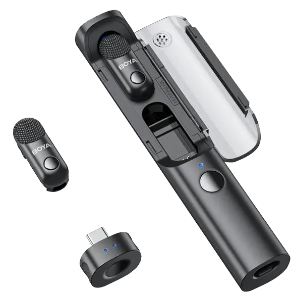 BOYA Magic 05 Wireless Microphone, AI Noise Reduction, 2.4GHz Frequency, 100m Range, Versatile, Black