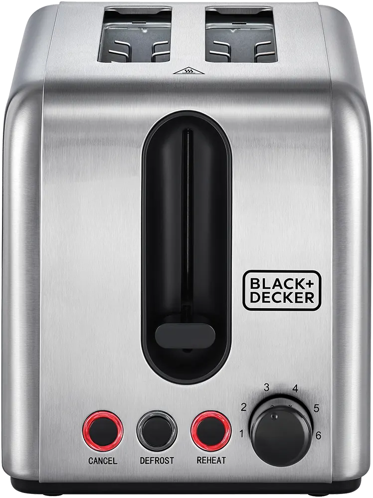توستر  بلاك & ديكر ، 1050 وات ، شريحتين ، استانلس ستيل ، سيلفر ،  ET244  ، ( بضمان انسيا )(ضمان الوكيل)