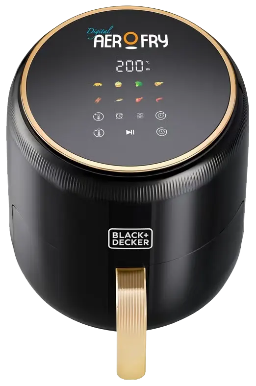 Black & Decker Air Fryer 8 in 1, 1500 Watts, 4.5 Liters, Digital Touch Screen, Black, AF4510, (Ansia Warranty) (Agent Warranty)