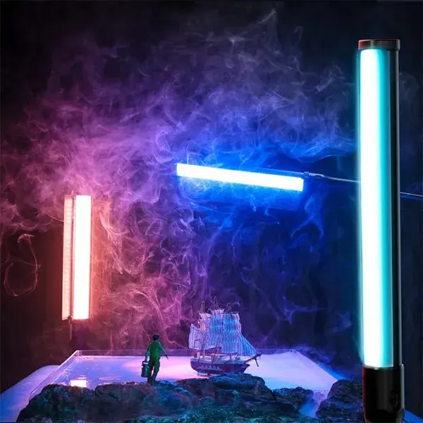 عصا اضاءة تصوير VL360 اولانزي ،38 واط، شاشة LCD، اضاءة RGB، منفذ شحن TYPE-C، مروحة تبريد، L058GBB2