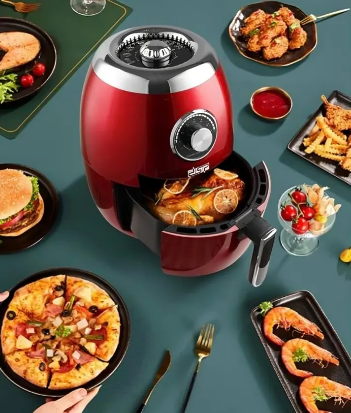 DSP Air Fryer, 1350 Watts, 3 Liters, Red, KB2048A