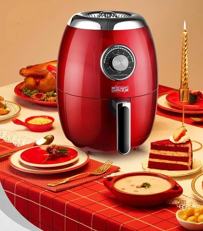 DSP Air Fryer, 1350 Watts, 3 Liters, Red, KB2048A