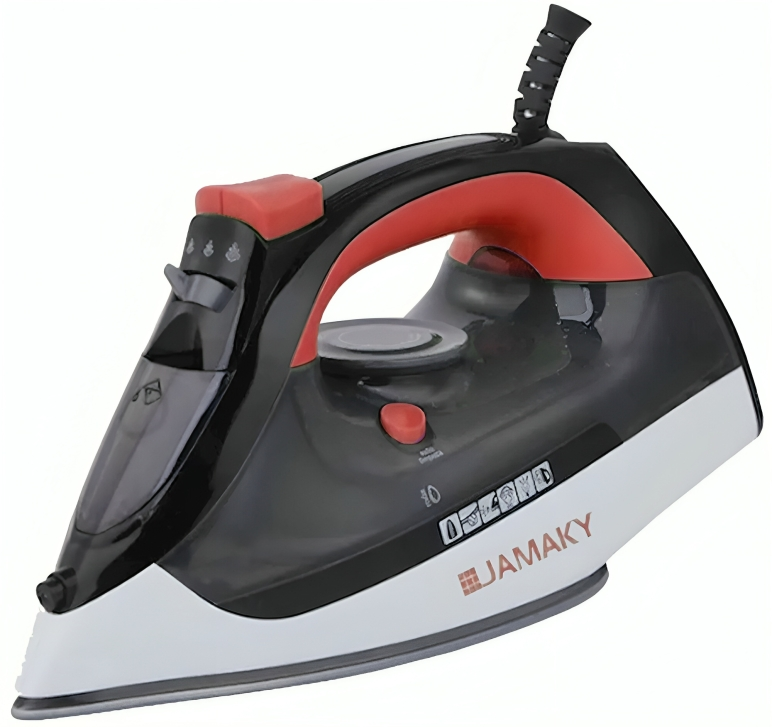 Jamaky Steam Iron, 2000 Watts, 290ml Tank Capacity, Ceramic Coated Plastic Baseplate, JMK1027