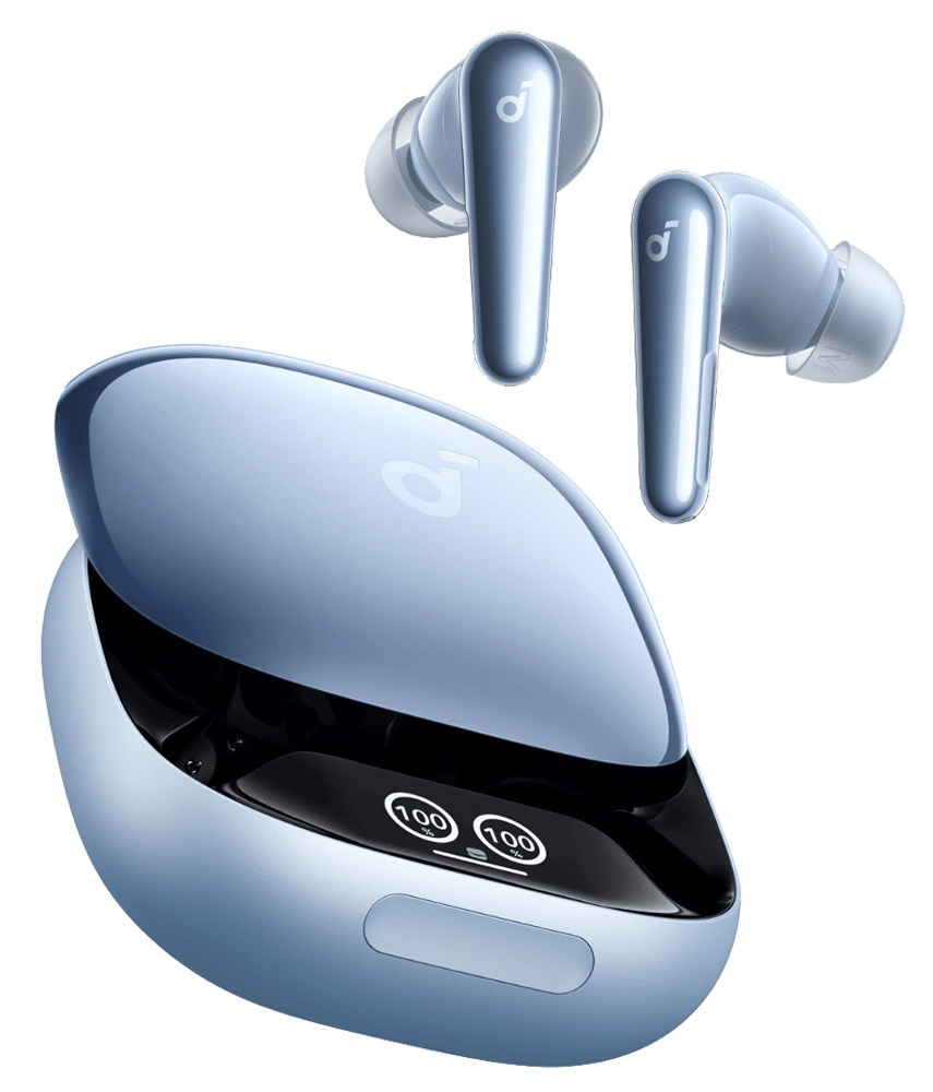 سماعات أذن أنكر ساوندكور ليبرتي 4 برو ، خاصية إلغاء الضوضاء ، شريط تحكم باللمس ، مقاومة للماء ، أزرق، A3954H31