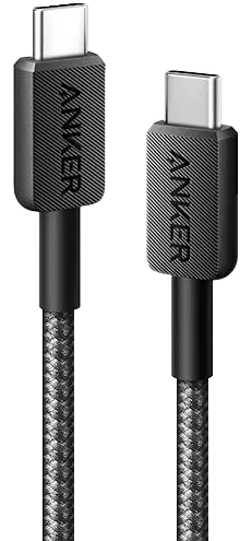 كابل انكر ، 60  وات ، Type-C الي Type-C ، شحن سريع ، 1.8 متر ، اسود ،A81