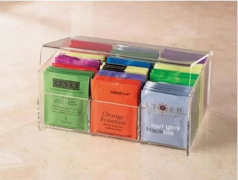 منظم شاى اكريلك شفاف