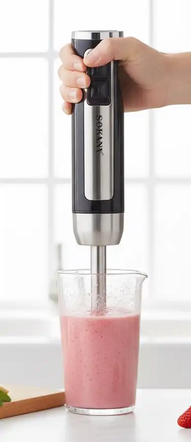 Sokany Hand Blender, 800 Watt,  Stainless Steel, Black, SK-1727-2N
