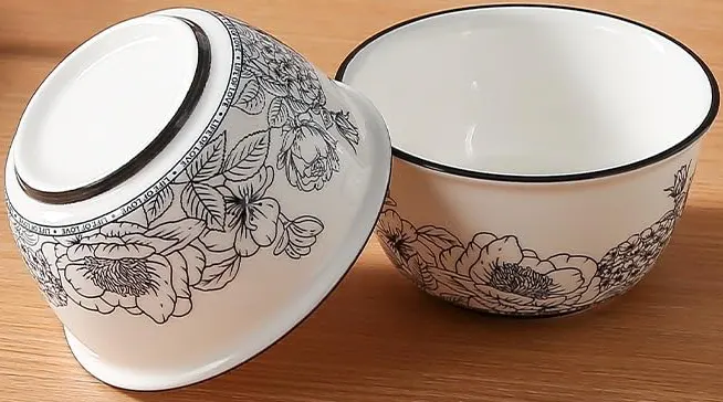 طقم بورسلين ، 5 قطع ، طبق + 4 بولة ، 25-112