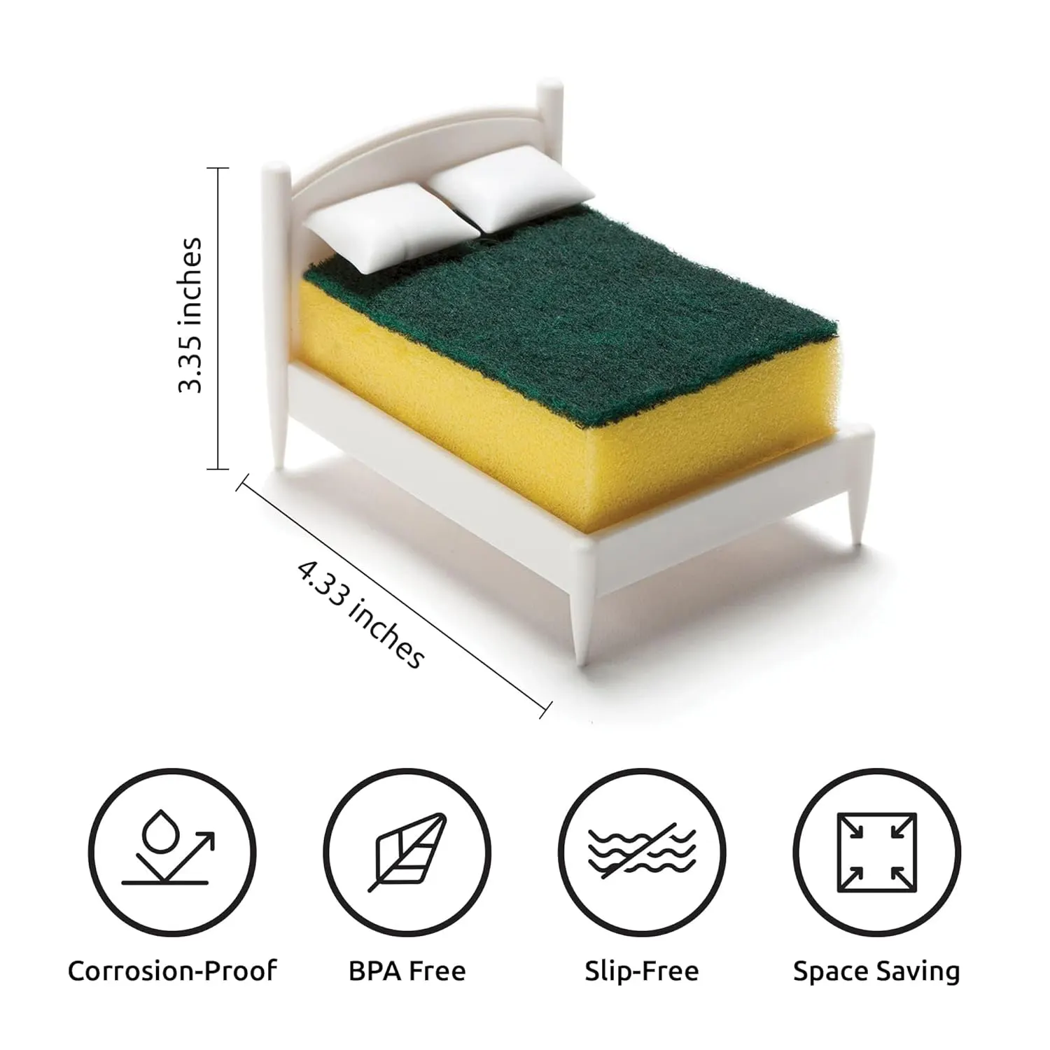 Cleaning Sponge With Bed Holder, 516-1