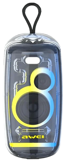 Awei Wireless Speaker, Bluetooth 5.3, 2400 mAh Battery, RGB Lighting, Waterproof, Black, KA35