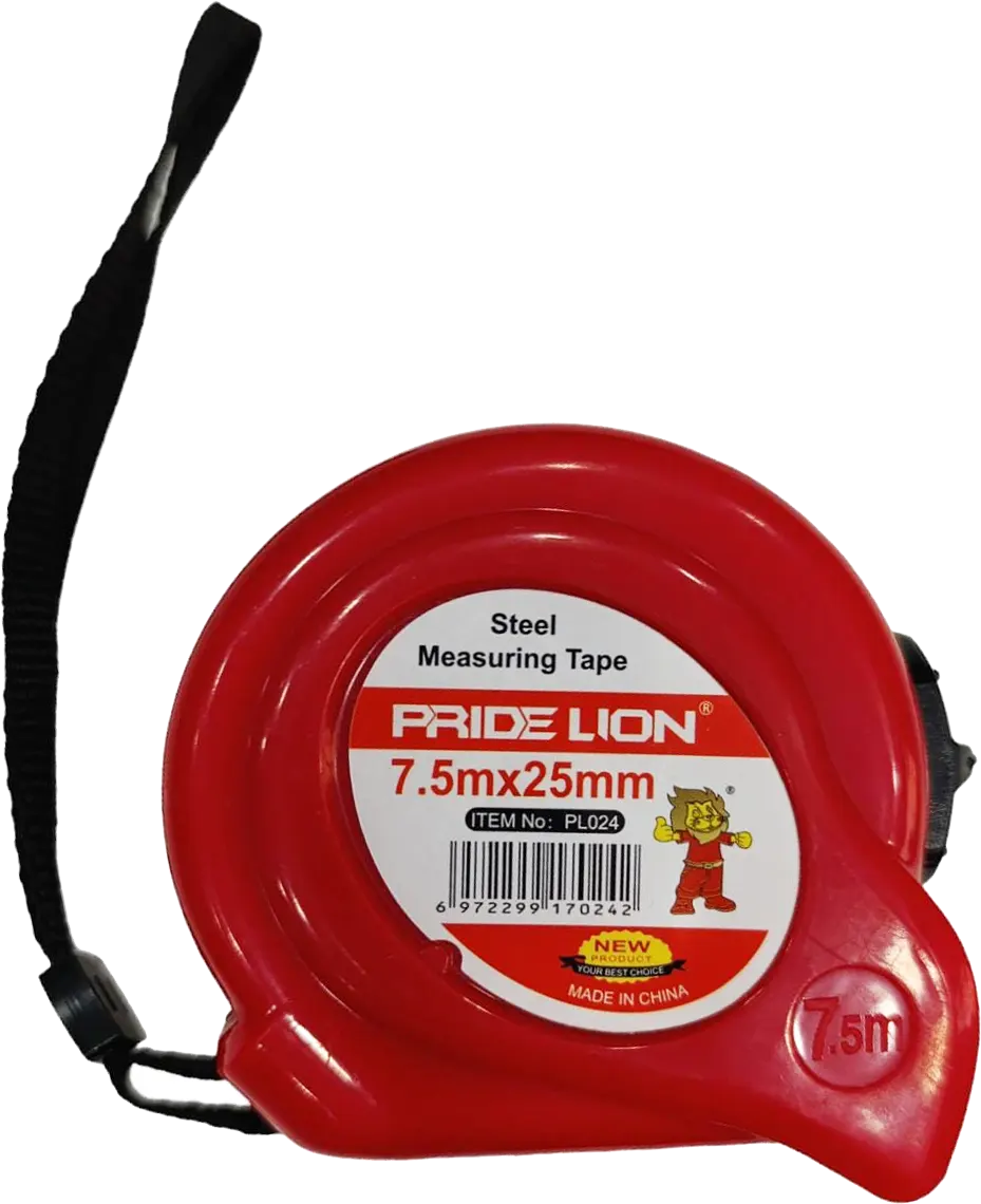 Pride Measuring Tape, 7.5m x 25mm, Red, PL 024*96-12