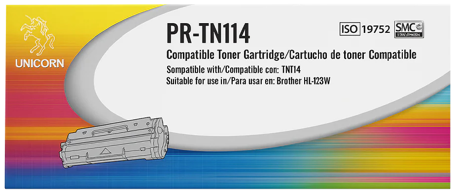 خرطوشة حبر يونيكورن ، لطابعات ليزر Brother ، أسود ، موديل PR-TN114
